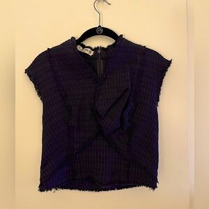 Per Se by Carlisle Navy Blouse